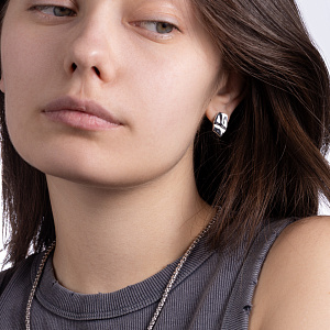 Серьги с английским замком из серебра