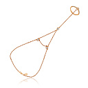 Браслет декоративный из красного золота с фианитом