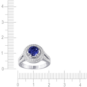 Кольцо из серебра с фианитом