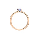 Кольцо из красного золота с танзанитом