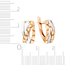 Серьги с английским замком из красного золота