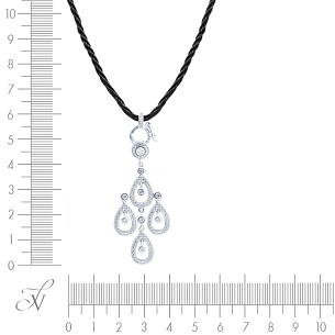 Подвеска из серебра с фианитом