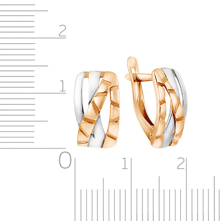 Серьги с английским замком из красного золота