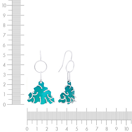 Серьги из серебра с эмалью