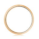 Кольцо обручальное гладкое из красного золота