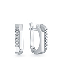 Серьги из белого золота с бриллиантами