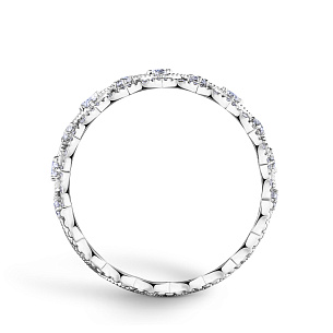 Кольцо из белого золота с бриллиантами