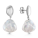 Серьги из серебра с жемчугом