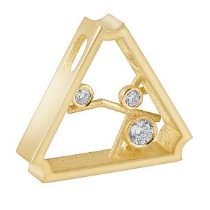 Подвеска из желтого золота с бриллиантами