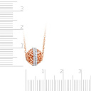 Колье из красного золота с фианитом