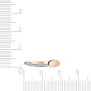 Кольцо из красного золота с фианитом