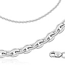 Цепь автомат из серебра, плетение якорное