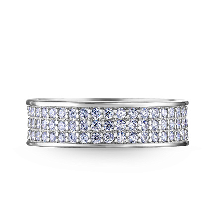 Кольцо из серебра с фианитом