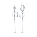 Серьги из белого золота с бриллиантами