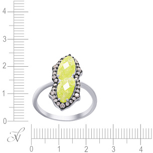 Кольцо из серебра с фианитом