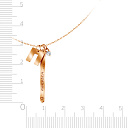 Колье из красного золота с фианитом