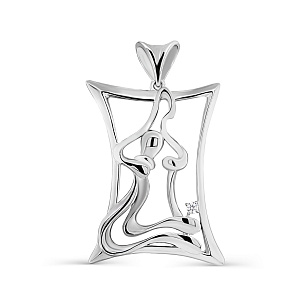 Подвеска из серебра с фианитом