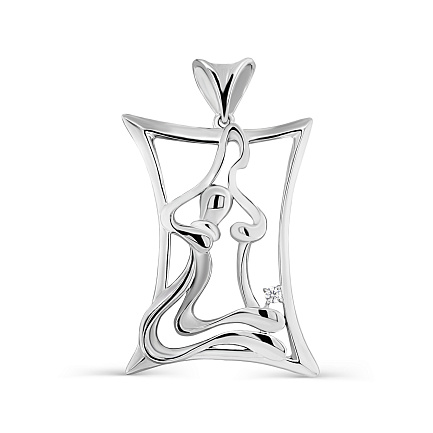 Подвеска из серебра с фианитом