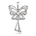 Подвеска из серебра с фианитами