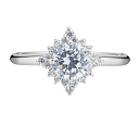 Кольцо из красного золота с фианитом