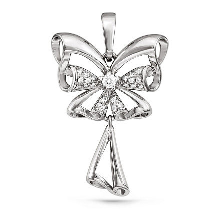 Подвеска из серебра с фианитами