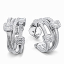 Серьги из белого золота с бриллиантами