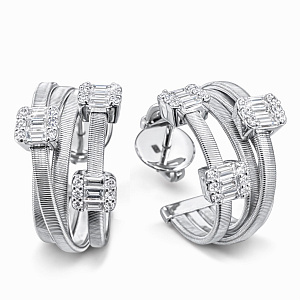 Серьги из белого золота с бриллиантами