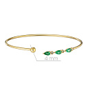 Браслет декоративный из желтого золота с бриллиантами