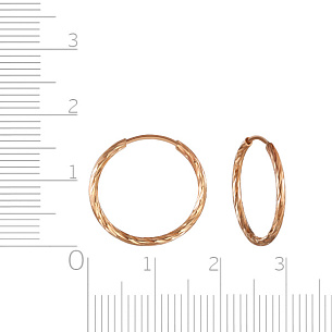 Серьги Конго из красного золота
