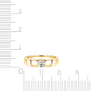 Кольцо обручальное из желтого золота с бриллиантом