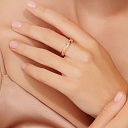 Кольцо из красного золота с бриллиантом