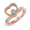 Кольцо из красного золота с бриллиантами