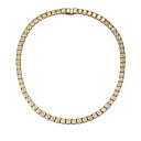 Колье из серебра с позолотой, фианитом