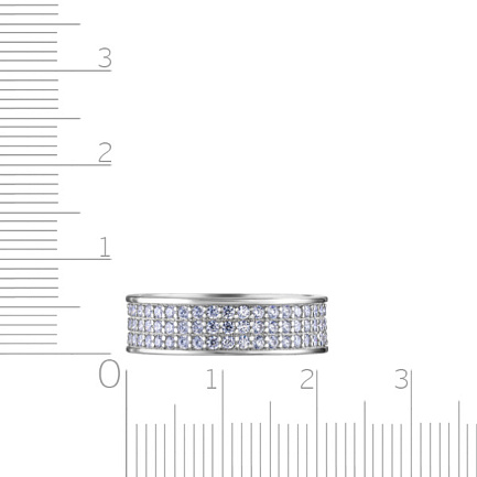 Кольцо из серебра с фианитом