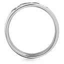 Кольцо обручальное из белого золота с бриллиантами