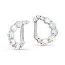 Серьги с английским замком из серебра с фианитами