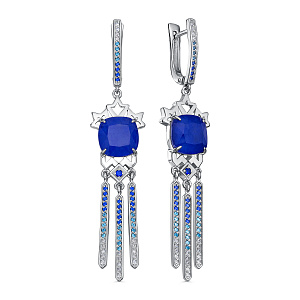 Серьги с английским замком из серебра