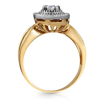 Кольцо из желтого золота с бриллиантами