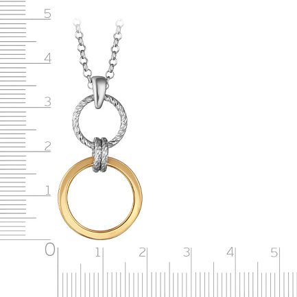 Колье из серебра с позолотой