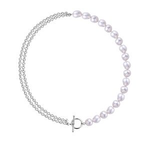 Колье из серебра с жемчугом