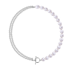 Колье из серебра с жемчугом