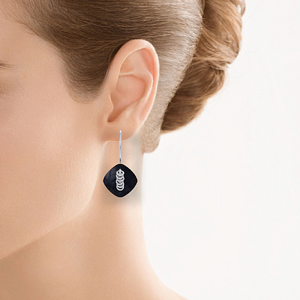 Серьги из серебра с эмалью