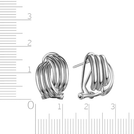 Серьги с английским замком из серебра