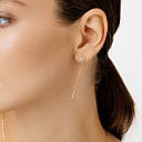 Продевки из красного золота с бриллиантами