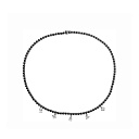 Колье из белого золота с топазами