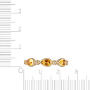 Кольцо из желтого золота с бриллиантами, цитрином