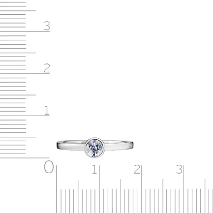 Кольцо из серебра с фианитом