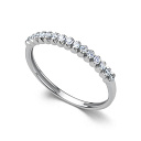 Кольцо из белого золота с бриллиантами