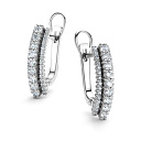 Серьги из белого золота с бриллиантами