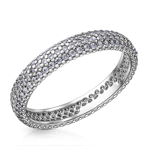 Кольцо из серебра с фианитом